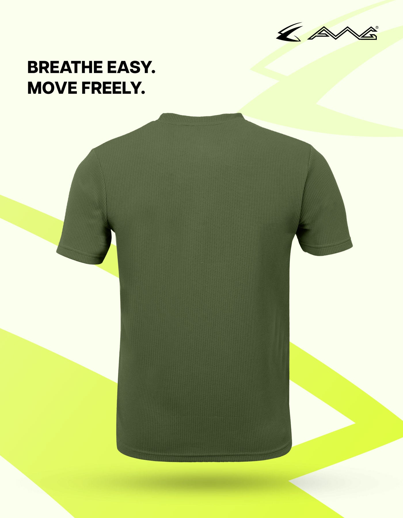 Men Solid Waffle Crew Neck Tshirt