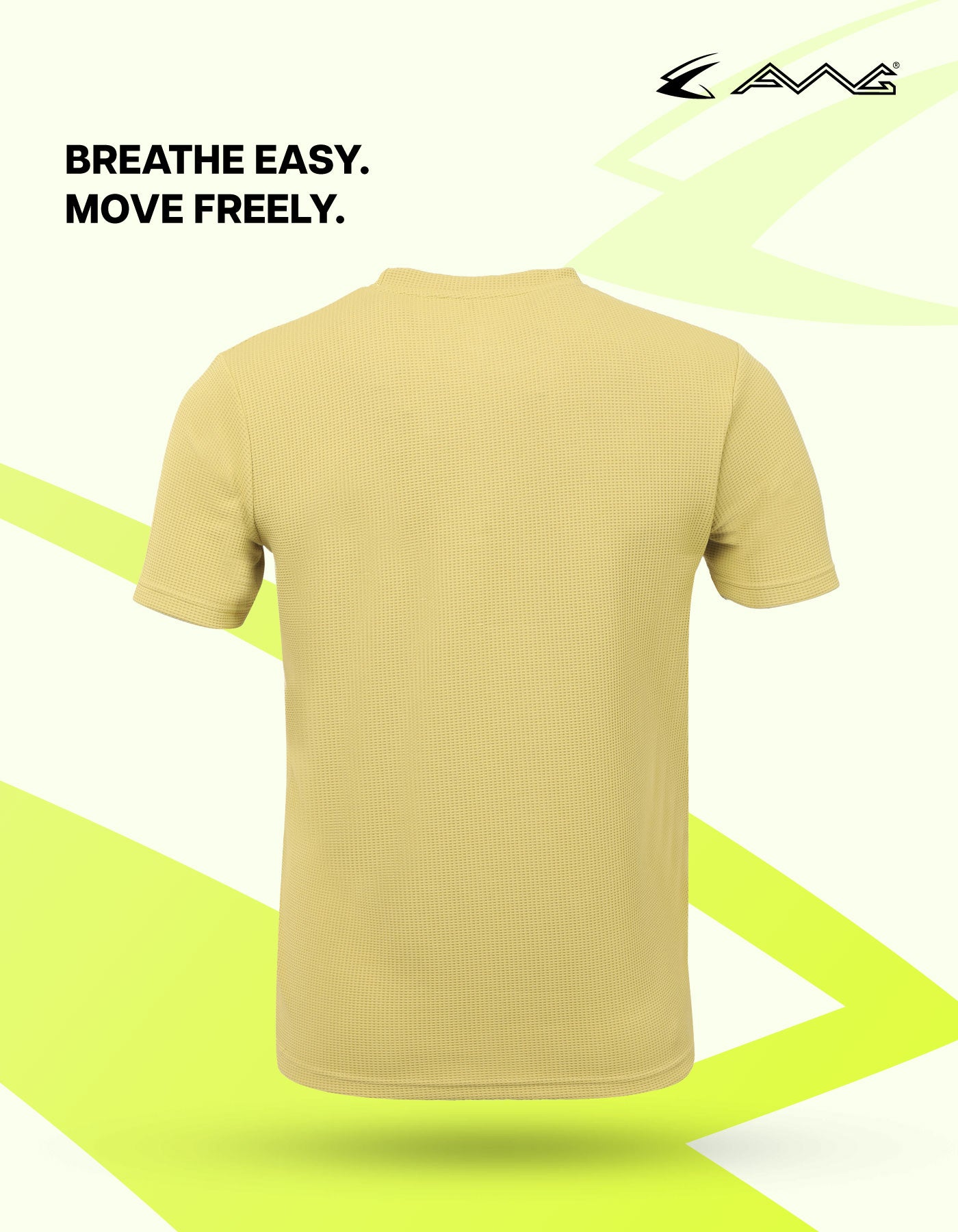 Men Solid Waffle Crew Neck Tshirt