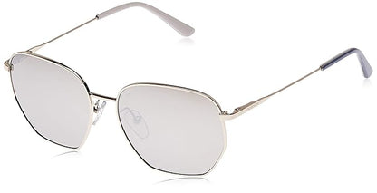 Calvin Klein Unisex Silver Tone Shield Sunglasses