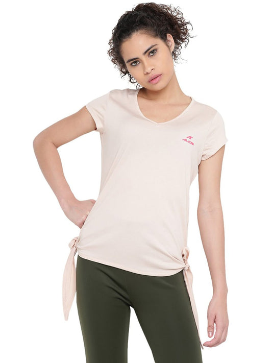 Alcis Women Solid Pink Tshirts 400WTP212-S