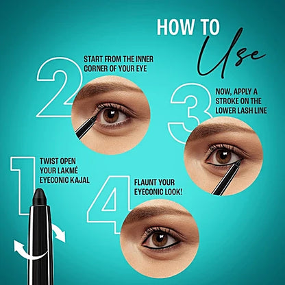 Lakme 9 To 5 Eyeconic Kajal Twin Pack - Deep Black