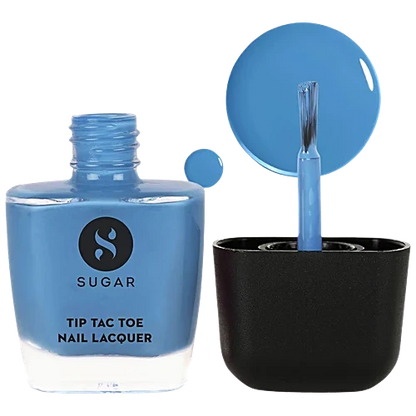 Sugar Cosmetics Tip Tac Toe Nail Lacquer Classic - 02 Break On Blue 10 MILLI_LITRE