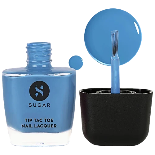 Sugar Cosmetics Tip Tac Toe Nail Lacquer Classic - 02 Break On Blue 10 MILLI_LITRE