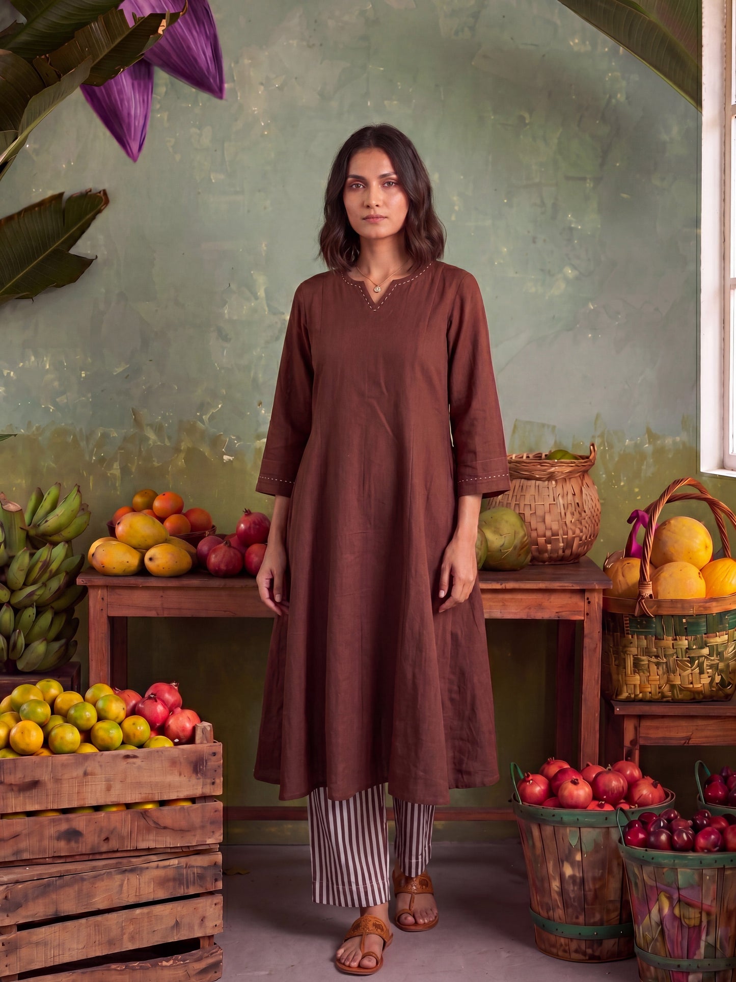 THE LINER EARTHY KURTA SET