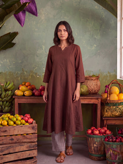 THE LINER EARTHY KURTA SET