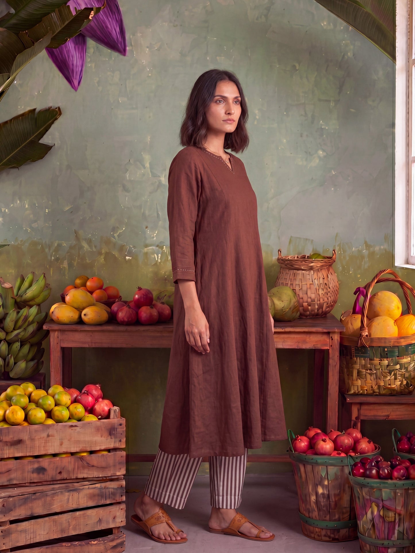 THE LINER EARTHY KURTA SET