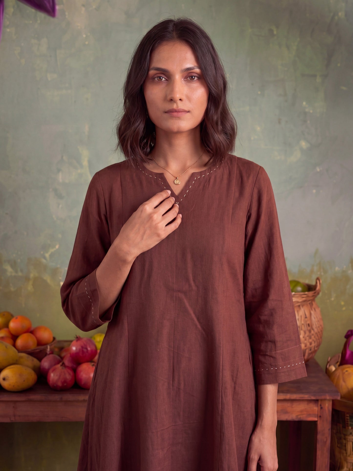 THE LINER EARTHY KURTA SET