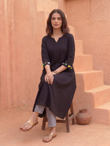 SHADOW & GRID KURTA SET