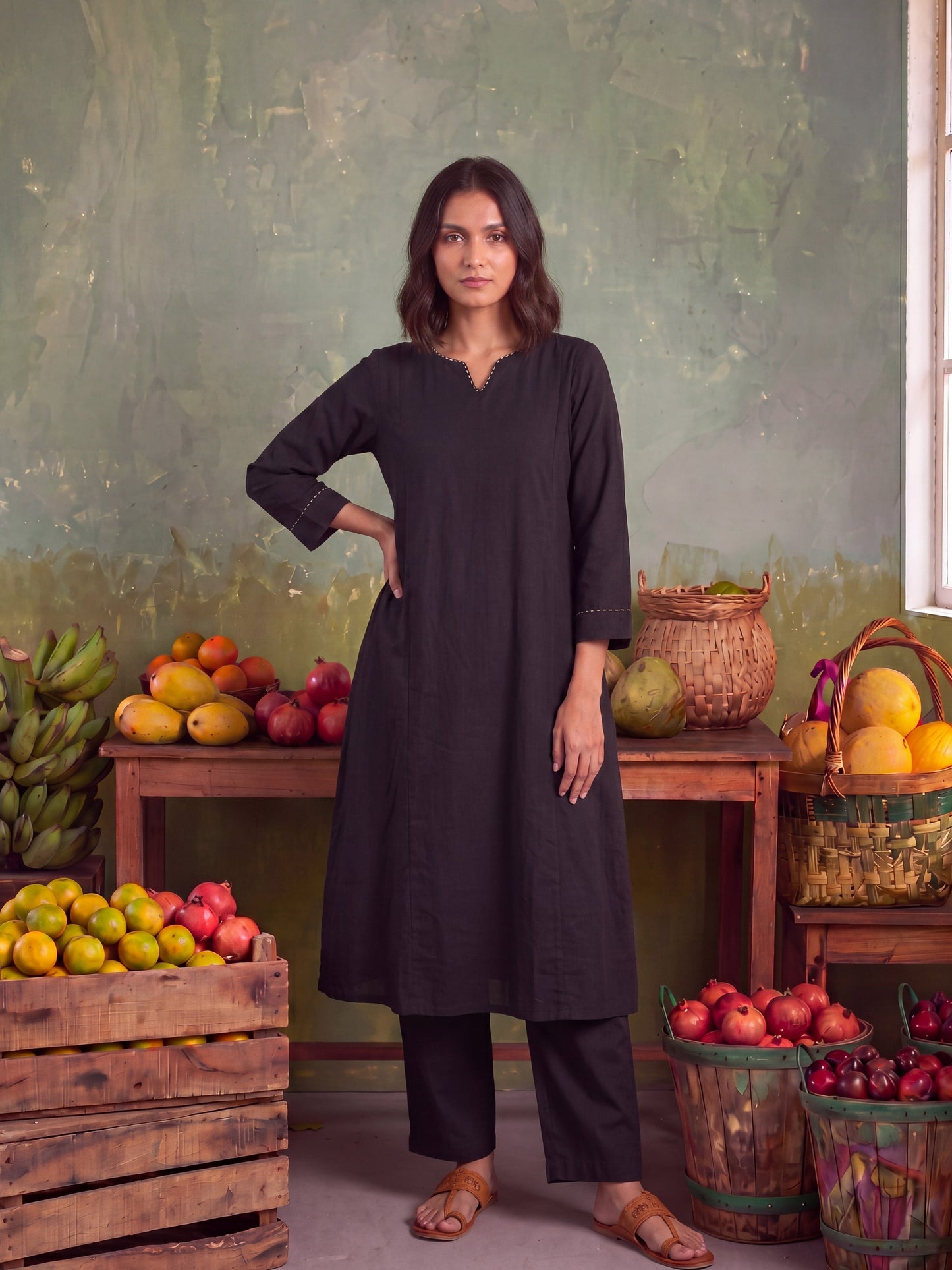 THE CHARCOAL CLASSIC KURTA SET