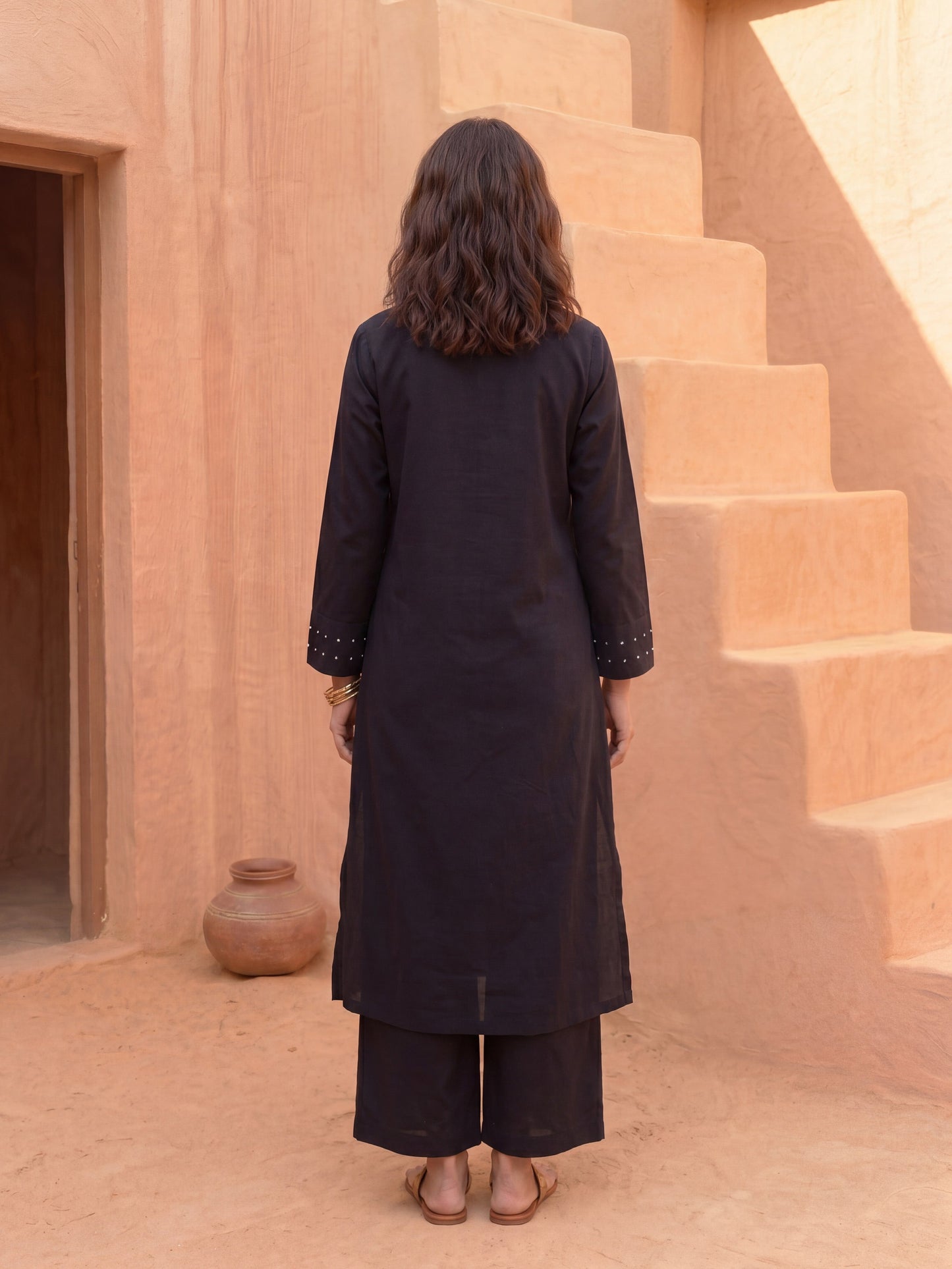 Black Long-Line Shirt Tunic