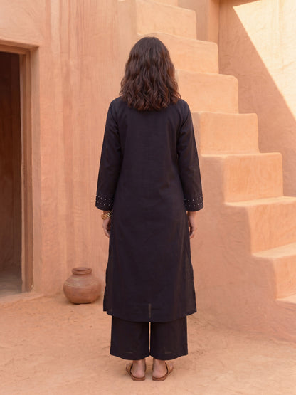 Black Long-Line Shirt Tunic