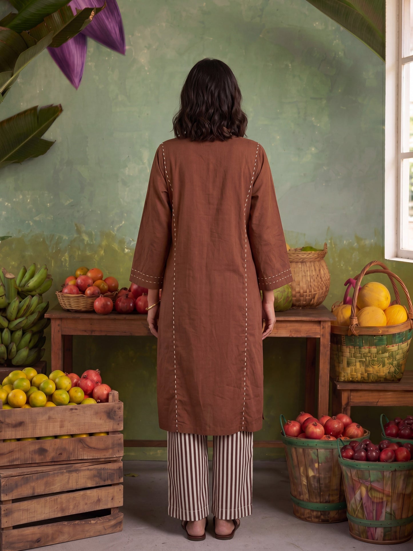 AMBER & STRIPE  KURTA SET