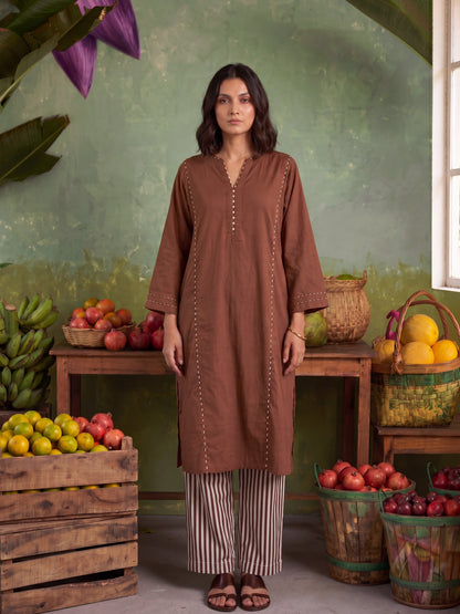 AMBER & STRIPE  KURTA SET