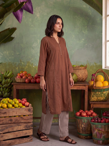 AMBER & STRIPE  KURTA SET