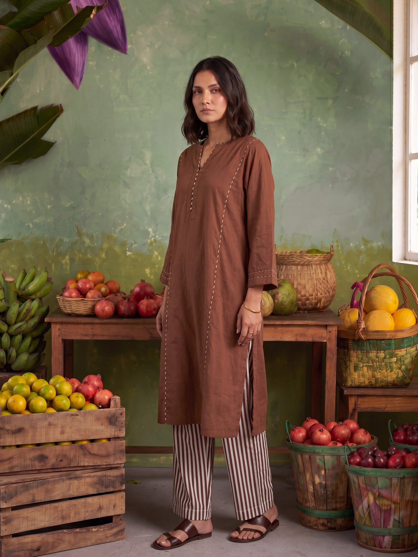 AMBER & STRIPE  KURTA SET