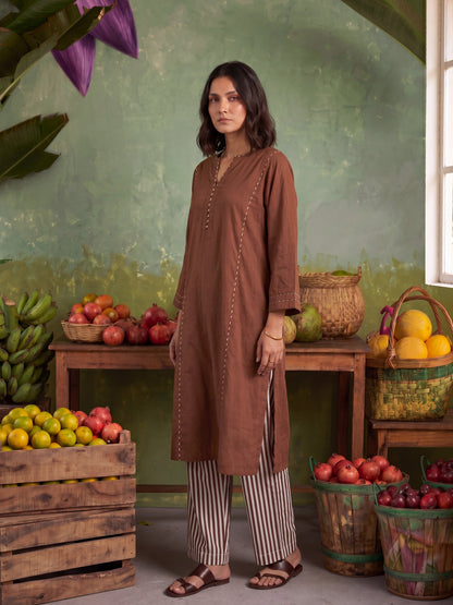 AMBER & STRIPE  KURTA SET