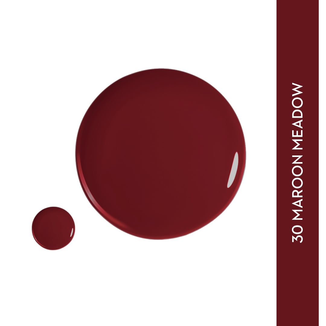 Sugar Cosmetics Tip Tac Toe Nail Lacquer Classic - 30 Maroon Meadow 9 MILLI_LITRE