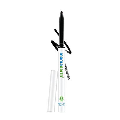Mamaearth Charcoal Black Long Stay Kajal Waterproof,With Vitamin C & Chamomile For 11-Hour Smudge-Free 0.35 g