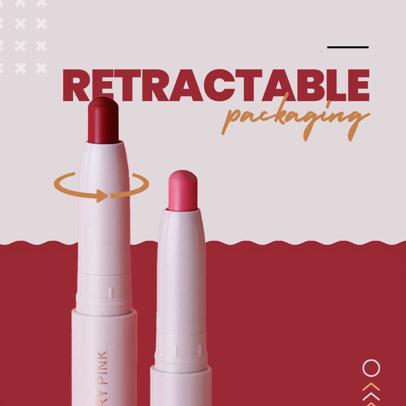 MARS POPINS CHEERY RED LIP CRAYONS - RASSBERRY PINK 1.3 g