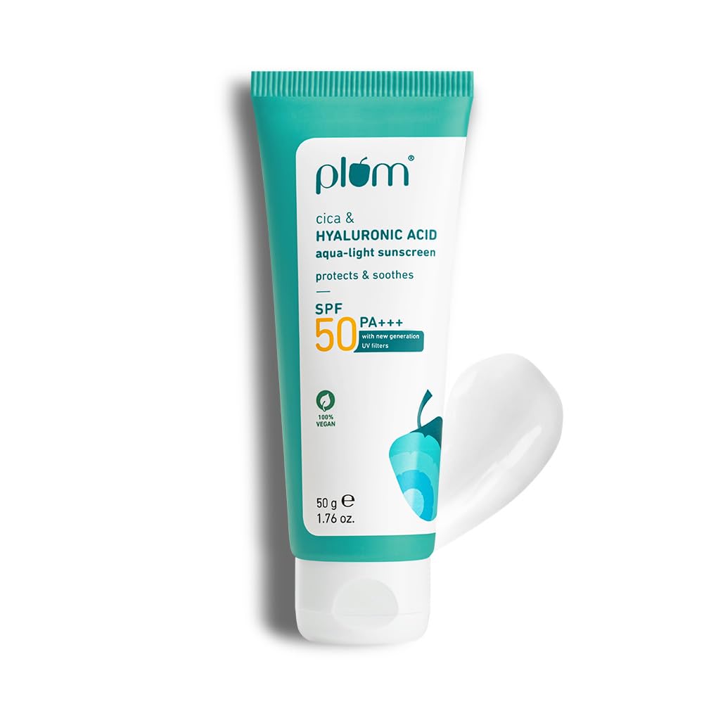 Plum Cica & Hyaluronic Acid Aqua-Light SPF 50 PA+++ Sunscreen 50 GRAM