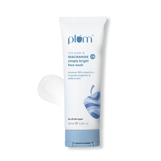 Plum 2% Niacinamide Face Wash With Rice Water For Bright Soft Skin 100 MILLI_LITRE