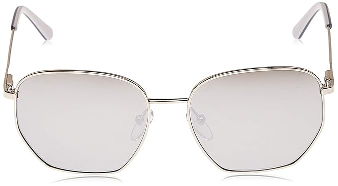 Calvin Klein Unisex Silver Tone Shield Sunglasses