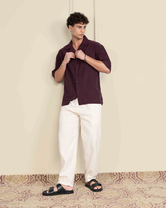 Wineberry Relaxed Co-ord Set House of Pure Eco