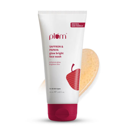 Plum Saffron & Papaya Glow Bright Face Wash 50 MILLI_LITRE