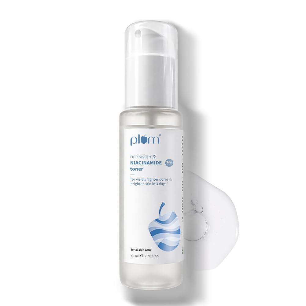 Plum 3% Niacinamide Toner With Rice Water For Clear, Blemish-Free And Hydrated Skin Men & Women