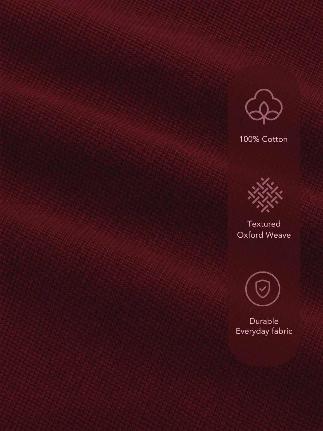 Aldeno Men Oxford Maroon Casual Shirt (GOWIN)