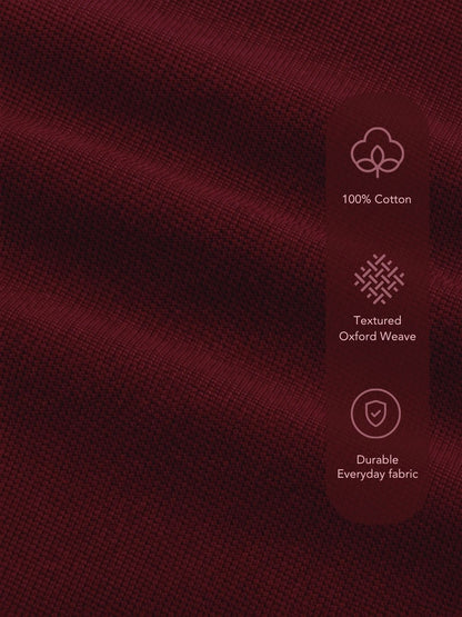 Aldeno Men Oxford Maroon Casual Shirt (GOWIN)
