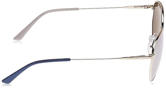 Calvin Klein Unisex Silver Tone Shield Sunglasses