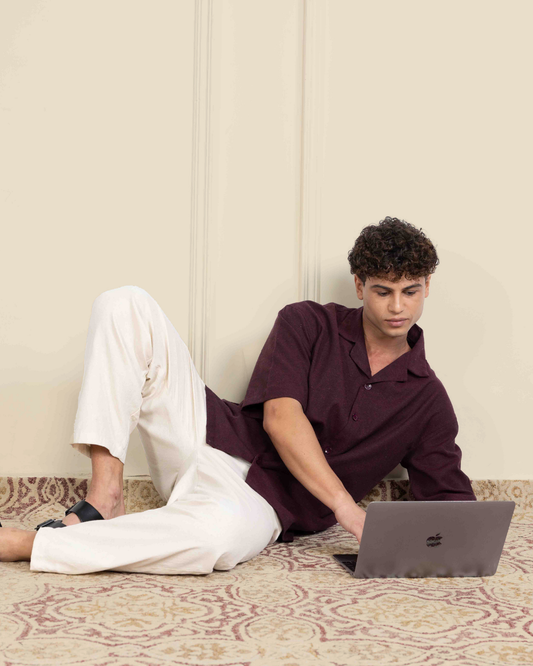 Wineberry Relaxed Co-ord Set House of Pure Eco