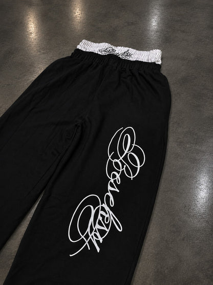 Scriptline Black Baggy Pants