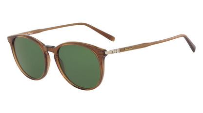 Salvatore Ferragamo Fashion Women's Brown wayfarer Round Sunglasses
