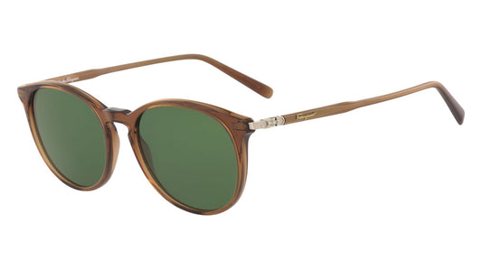 Salvatore Ferragamo Fashion Women's Brown wayfarer Round Sunglasses