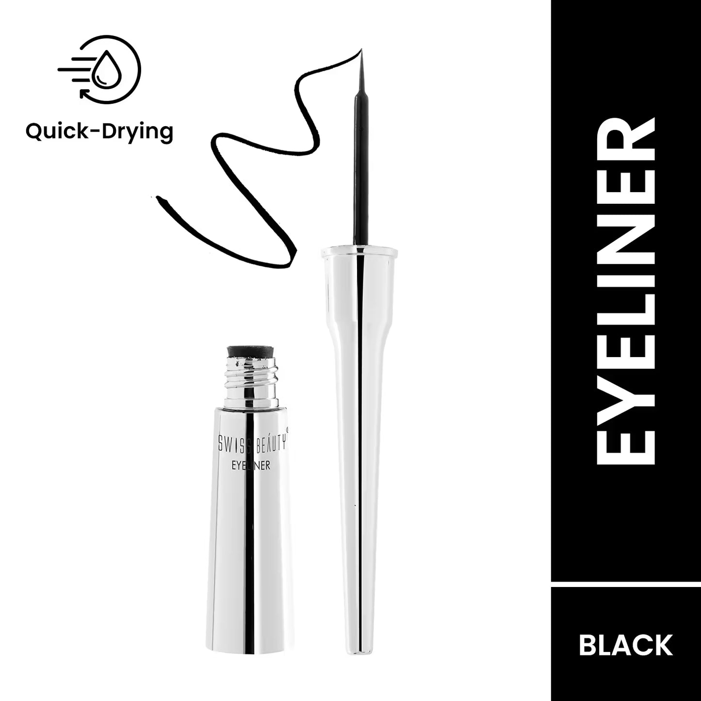 Swiss Beauty Liquid Eyeliner- Jet Black 4ml