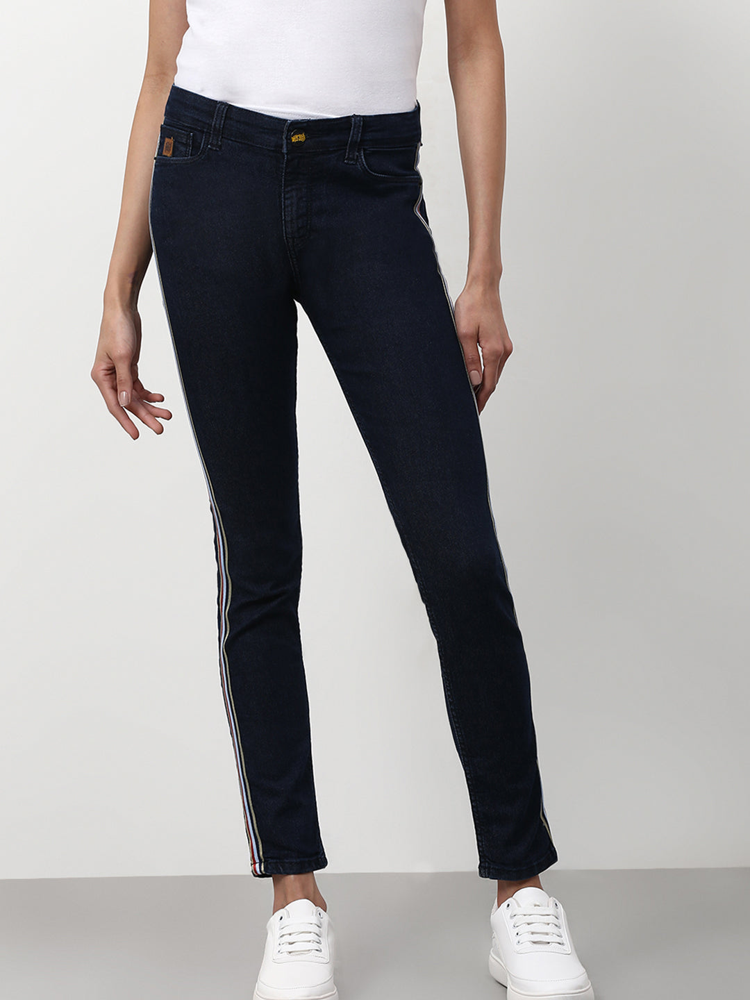 Side Striped Casual Denim Jeans