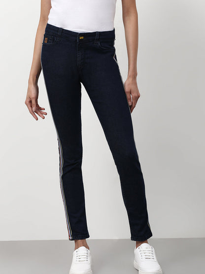 Side Striped Casual Denim Jeans