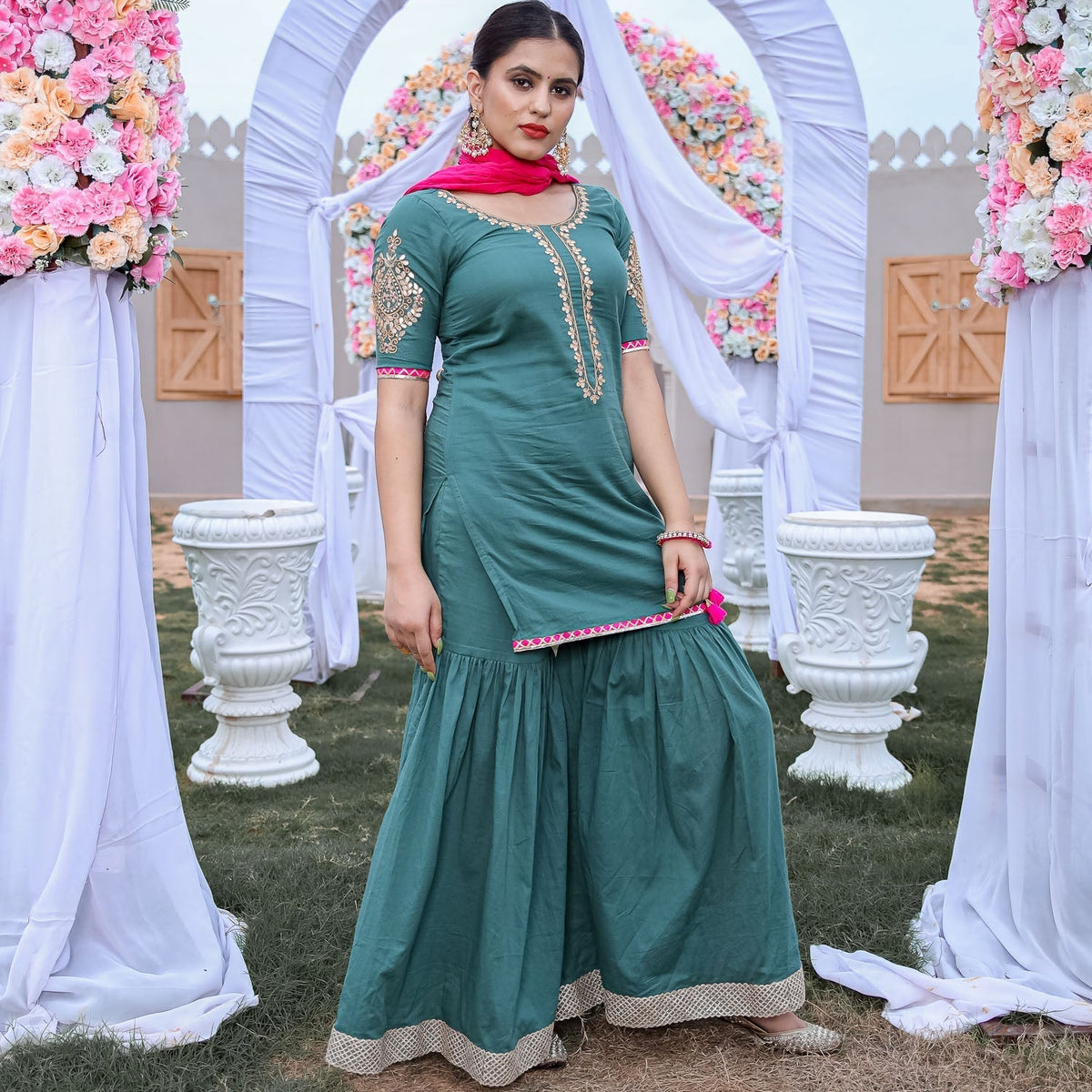 Green Gota Work Sharara