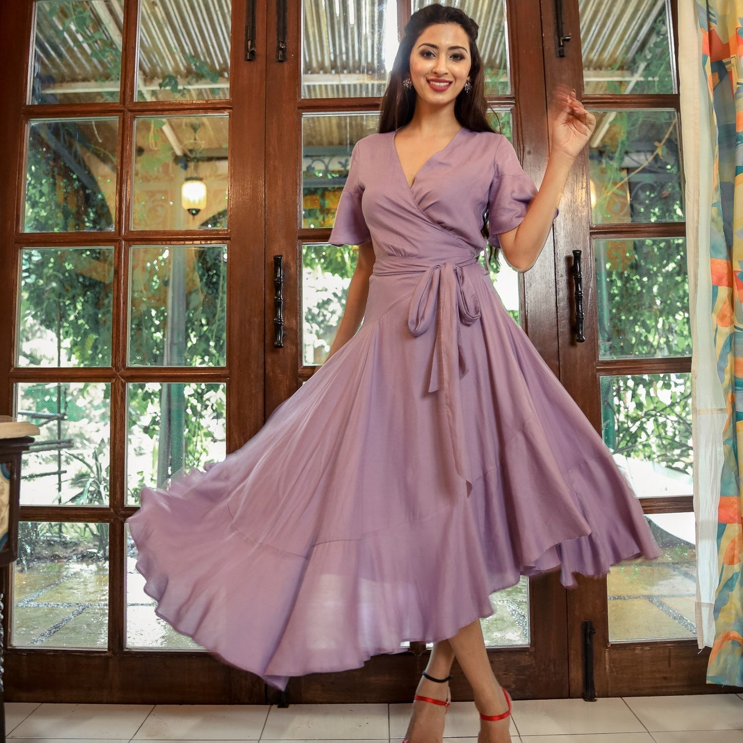 Lilac Tulip Maxi Dress