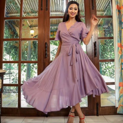 Lilac Tulip Maxi Dress