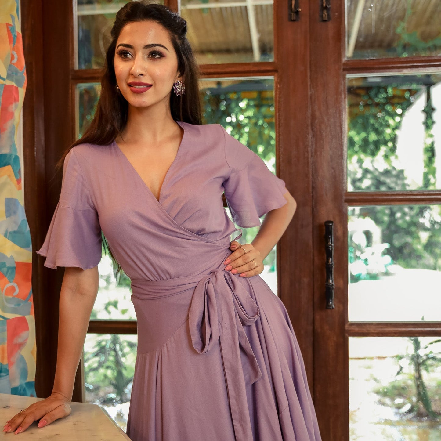 Lilac Tulip Maxi Dress