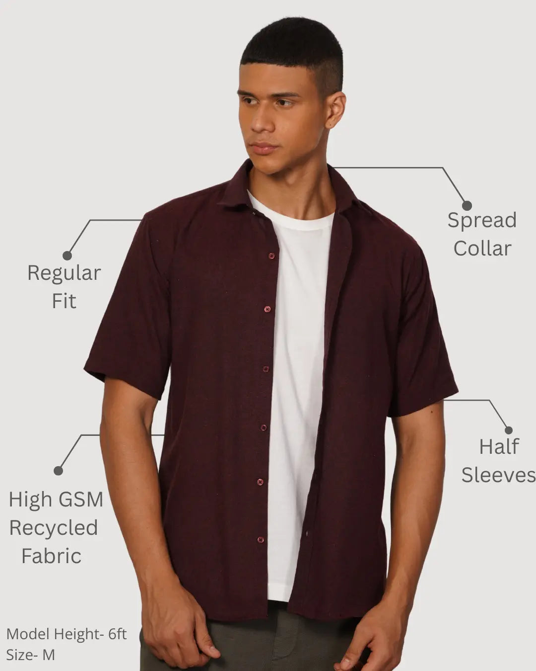 Half Sleeves Shirt House of Pure Eco