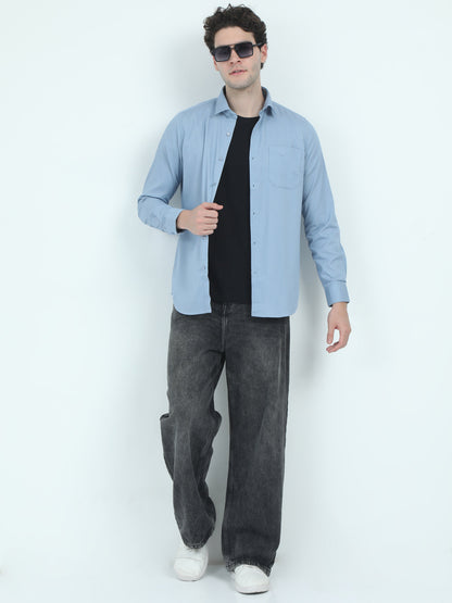 Event Blue Solid Shirt