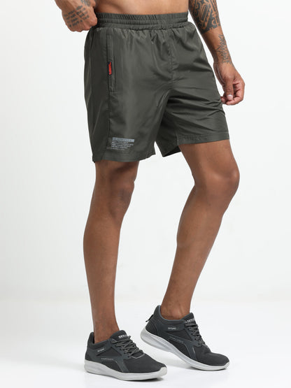 Olive Victory Sports Shorts