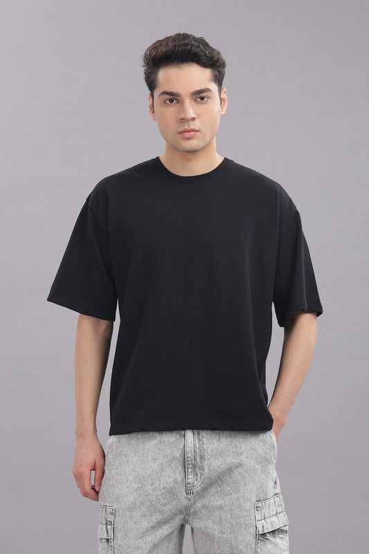 Funny Tales Oversized Black T-shirt for Men