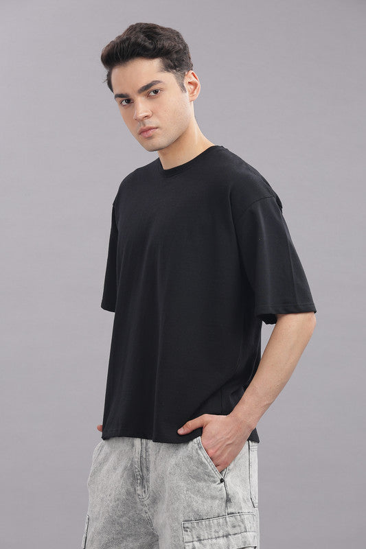 Funny Tales Oversized Black T-shirt for Men