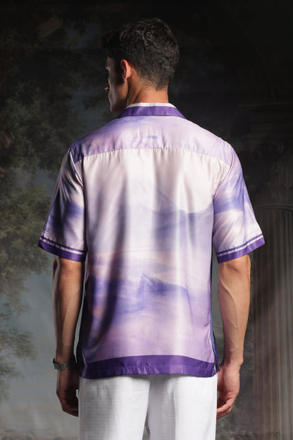 Rare Purple Roselette | Half Sleeve Shirt