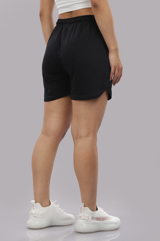 Funny Tales Black Shorts for Women